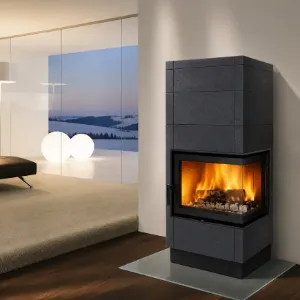 Obrazek Piec stalowo-kaflowy Erfurt prawy onix 10 kW