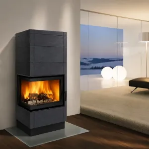 Obrazek Piec stalowo-kaflowy Erfurt lewy onix 10 kW