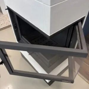 Obrazek Piec stalowo-kaflowy Erfurt prawy perlwhite 10 kW