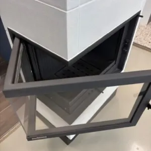 Obrazek Piec stalowo-kaflowy Erfurt lewy perlwhite 10 kW