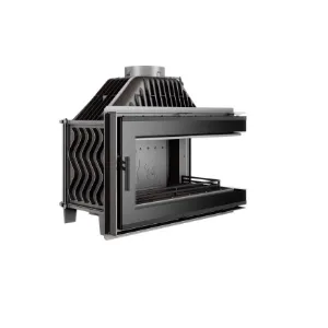Obrazek Wkład kominkowy narożny W16 prawy 13,5 kW Black