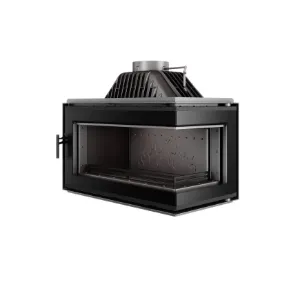 Obrazek Wkład kominkowy narożny W16 prawy 13,5 kW Black