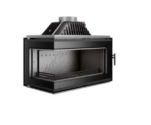 Obrazek Wkład kominkowy narożny W16 lewy 13,5 kW Black