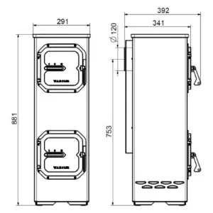 Obrazek Piec Denver beżowy 5 kW