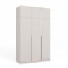 Obrazek Szafa Sensory 150 cm 3D z nadstawką kaszmir czarne uchwyty