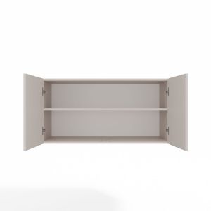 Obrazek Szafa Sensory 150 cm 3D z nadstawką kaszmir czarne uchwyty