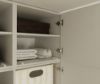 Obrazek Szafa Sensory 150 cm 3D z nadstawką kaszmir czarne uchwyty
