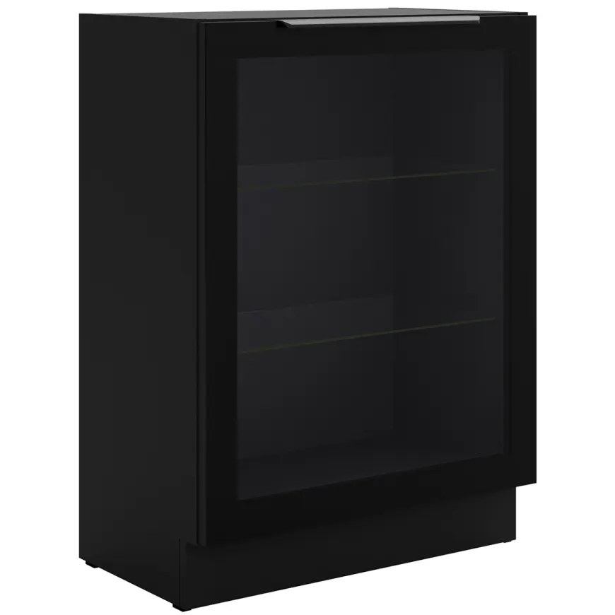 Szafka kuchenna - witryna czarny/czarny 60DW 1F BB