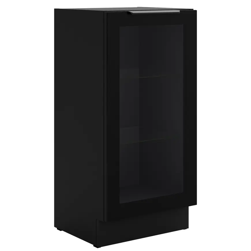 Szafka kuchenna - witryna czarny/czarny 40DW 1F BB