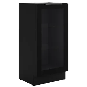 Obrazek Szafka kuchenna - witryna czarny/czarny 40DW 1F BB
