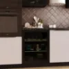 Obrazek Szafka kuchenna - witryna czarny/czarny 40DW 1F BB