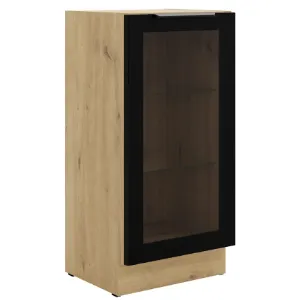 Obrazek Szafka kuchenna - witryna czarny/artisan 40DW 1F BB