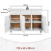 Obrazek Komoda 20900810 Livio 3d3s Sosna Bialy