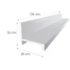 Obrazek Półka gamingowa ścienna wisząca biała RGB BL2520136