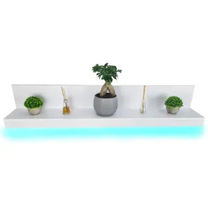 Obrazek Półka gamingowa ścienna wisząca biała RGB BL2520136