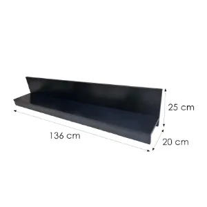 Obrazek Półka gamingowa ścienna wisząca czarna RGB CL2520136