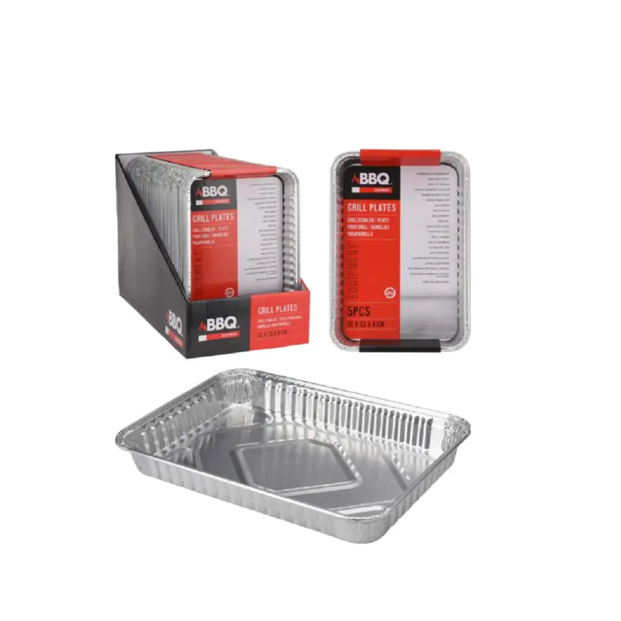 Aluminiowe tacki do grila 4 szt.
