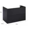 Obrazek Szafka Merkado 80 2S Black Matt