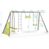 Obrazek Metalowy plac zabaw Allan 390x150x195 cm czerwony