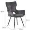 Obrazek Krzesło Queen LDC1125 szare