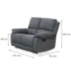 Obrazek Sofa Aruba 2S+2REC szara z funkcją relax