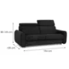 Obrazek Sofa Perotti 140 ze stelażem włoskim Run Again 99