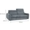 Obrazek Sofa Perotti 140 ze stelażem włoskim Run Again 90
