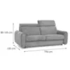 Obrazek Sofa Perotti 140 ze stelażem włoskim Run Again 85