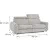 Obrazek Sofa Perotti 140 ze stelażem włoskim Run Again 80