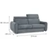 Obrazek Sofa Perotti 160 ze stelażem włoskim Run Again 90
