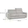 Obrazek Sofa Perotti 180 ze stelażem włoskim Run Again 80