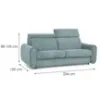 Obrazek Sofa Perotti 180 ze stelażem włoskim Run Again 72