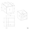 Obrazek Szafa Sensory 150 cm 3D z nadstawką biały czarne uchwyty