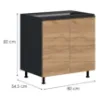 Obrazek Szafka kuchenna Brick D80 czarny/craft