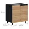 Obrazek Szafka kuchenna Brick D80 ZAS czarny/craft