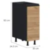 Obrazek Szafka kuchenna Brick D30 czarny/craft