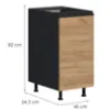 Obrazek Szafka kuchenna Brick D40 czarny/craft