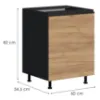 Obrazek Szafka kuchenna Brick D60 czarny/craft
