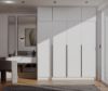 Obrazek Szafa Sensory 200 cm 4D z nadstawką biały czarne uchwyty