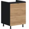 Obrazek Szafka kuchenna Brick D60 ZL czarny/craft