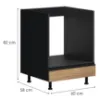 Obrazek Szafka kuchenna Brick D60 KU czarny/craft