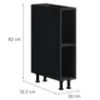 Obrazek Szafka kuchenna Brick D20 OTW czarny/craft