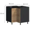 Obrazek Szafka kuchenna Brick DRL czarny/craft