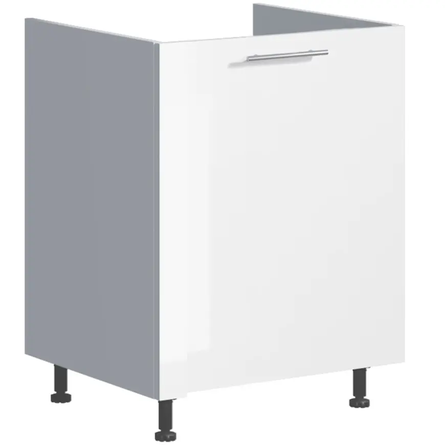 Szafka kuchenna Emilia D60 ZL biały/biały połysk HG