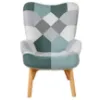 Obrazek Fotel Maddie miętowy patchwork