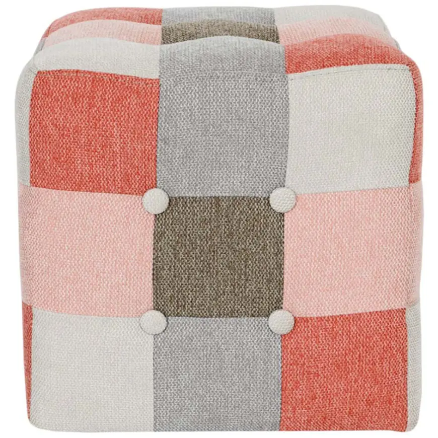 Pufa Maddie różowy patchwork