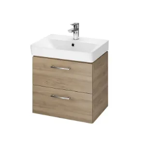 Obrazek Szafka wisząca z umywalką Lara Mille slim 50 cm orzech