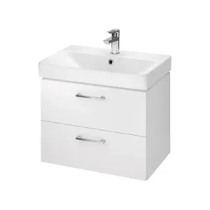 Obrazek Szafka wisząca z umywalką Lara Mille slim 60 cm biała