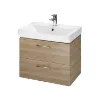 Obrazek Szafka wisząca z umywalką Lara Mille slim 60 cm orzech