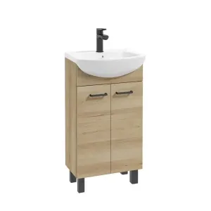 Obrazek Szafka stojąca z umywalką Novelty 45 cm buk truflowy